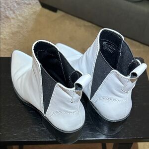 Steve Madden White Ankle Boots